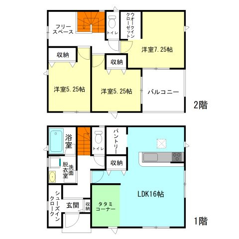 【間取り】 | クレイドルガーデン前橋市川原町第4ー① | タタミコーナー付き3LDK住宅です！
シューズインクロークやパントリー完備！