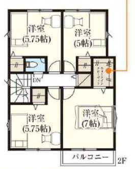 【仲介手数料無料】所沢市宮本町全５棟４号棟　所沢市の不動産なら西武ハウジングの間取り