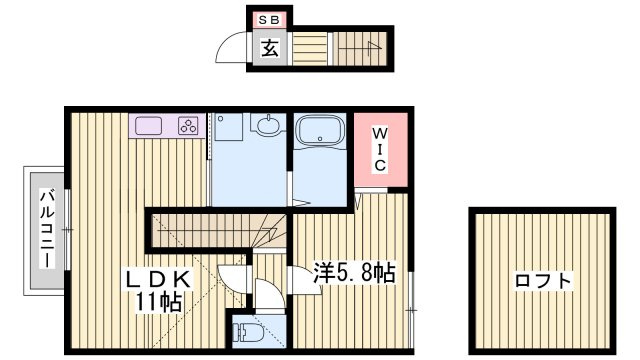 ヴィラーチェ神屋町Ⅱの間取り
