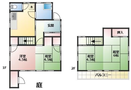 柏市南増尾5丁目戸建ての間取り