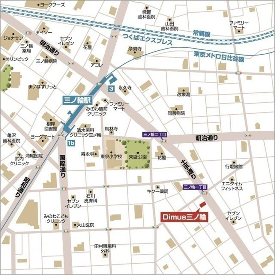【地図】エスタート三ノ輪 