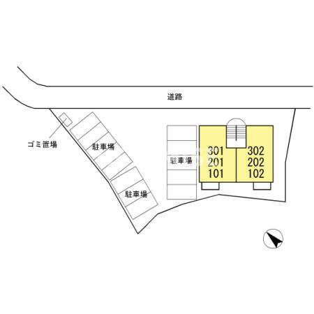 ファミーユ貝津の区画図
