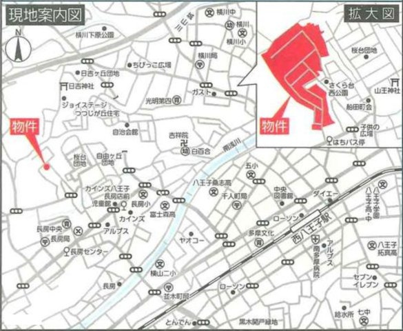 『八王子市土地』八王子市長房町771-33【仲介手数料無料】の地図|～仲介手数料無料☆八王子ひなた不動産～八王子市長房町　売地