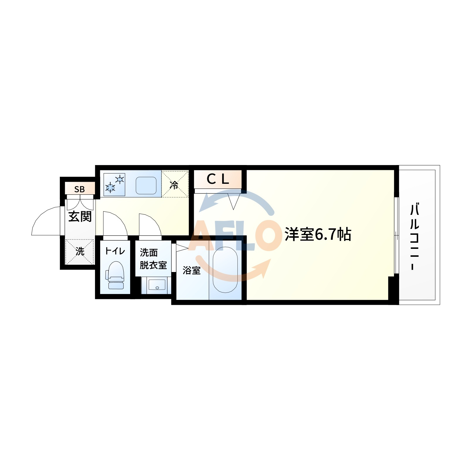 Alivis福島海老江（旧：フォーリアライズ福島ルノン）の間取り|フォーリアライズ福島ルノン　間取り