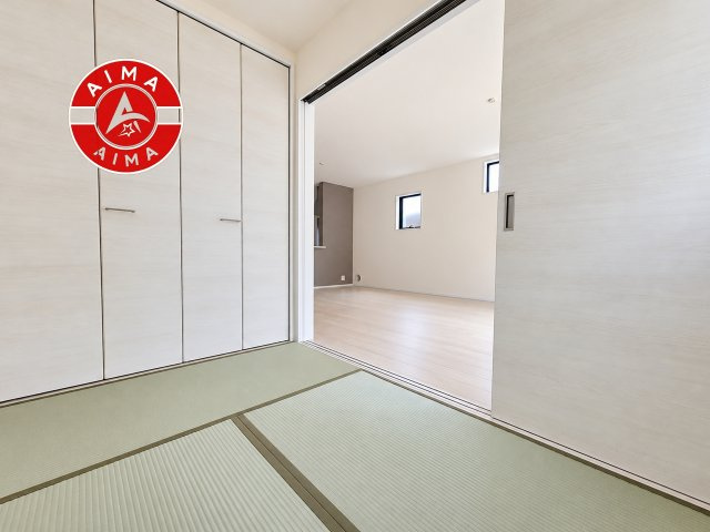 那珂川市山田第1-2棟（2号棟）の和室|将来的に、琉球畳を引きまして和室風にすることも可能です。