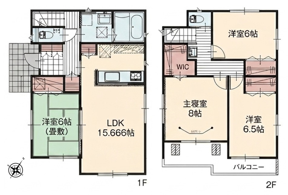 [新築住宅] 坂戸市片柳 全1邸の間取り