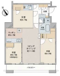 エアライズタワーライズアリーナビルの間取り