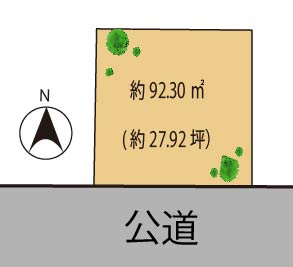 品川区北品川　建築条件なし売地の土地図