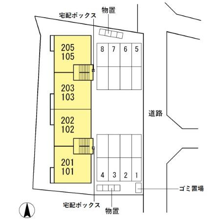 コーポコスモスの区画図