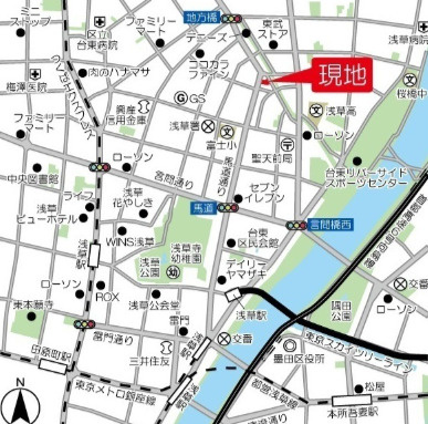 ヴィラクレール浅草の地図