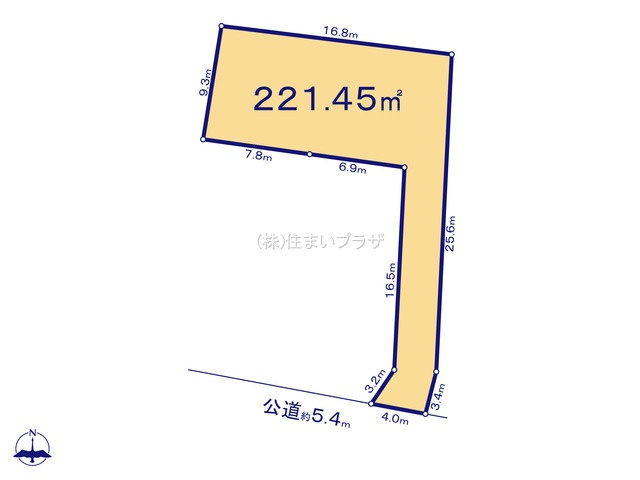一宮市東印田町6の土地（３号地）の区画図