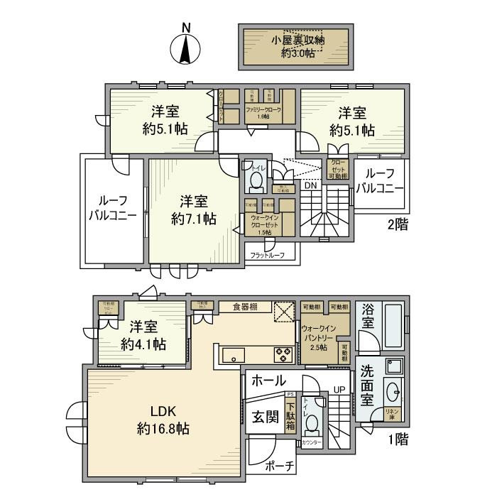 美堀町戸建の間取り