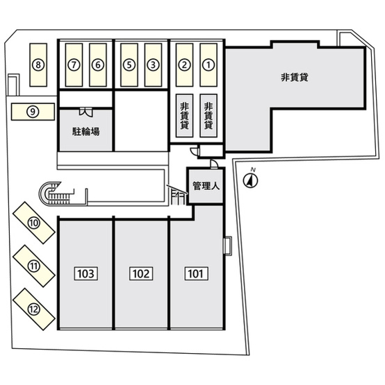 【間取り】 | ドルフ　ＥＡＳＴ駐車場