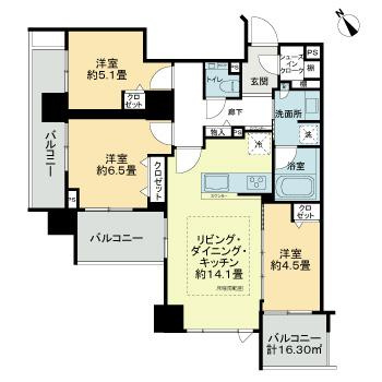 ザ・ライオンズ琴似駅前ディアレジェンドの間取り