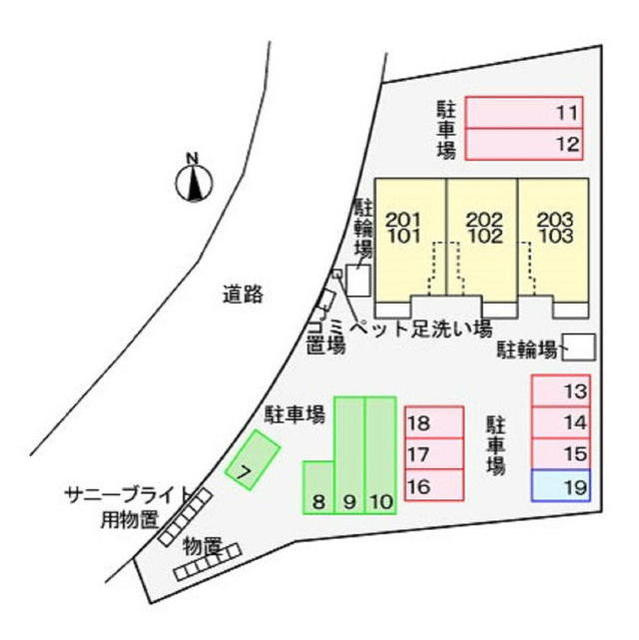 ムーン　ブライトの駐車場