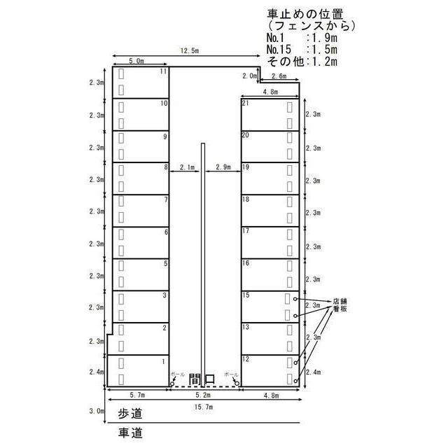 岐阜市本荘西２丁目の駐車場の間取り