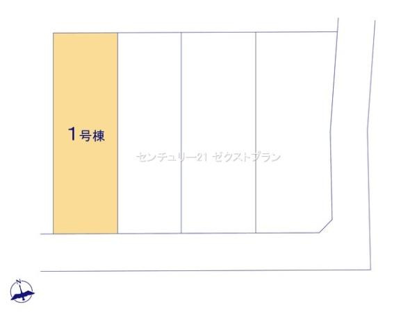 第3伊勢崎境 1号棟の区画図|区画図