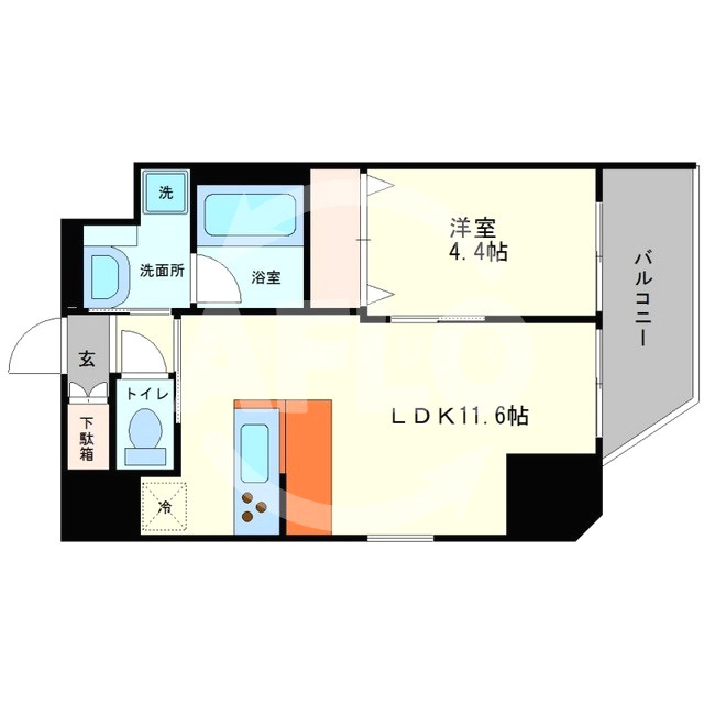 プレジオ都島本通の間取り|プレジオ都島本通　開放感ある間取り
