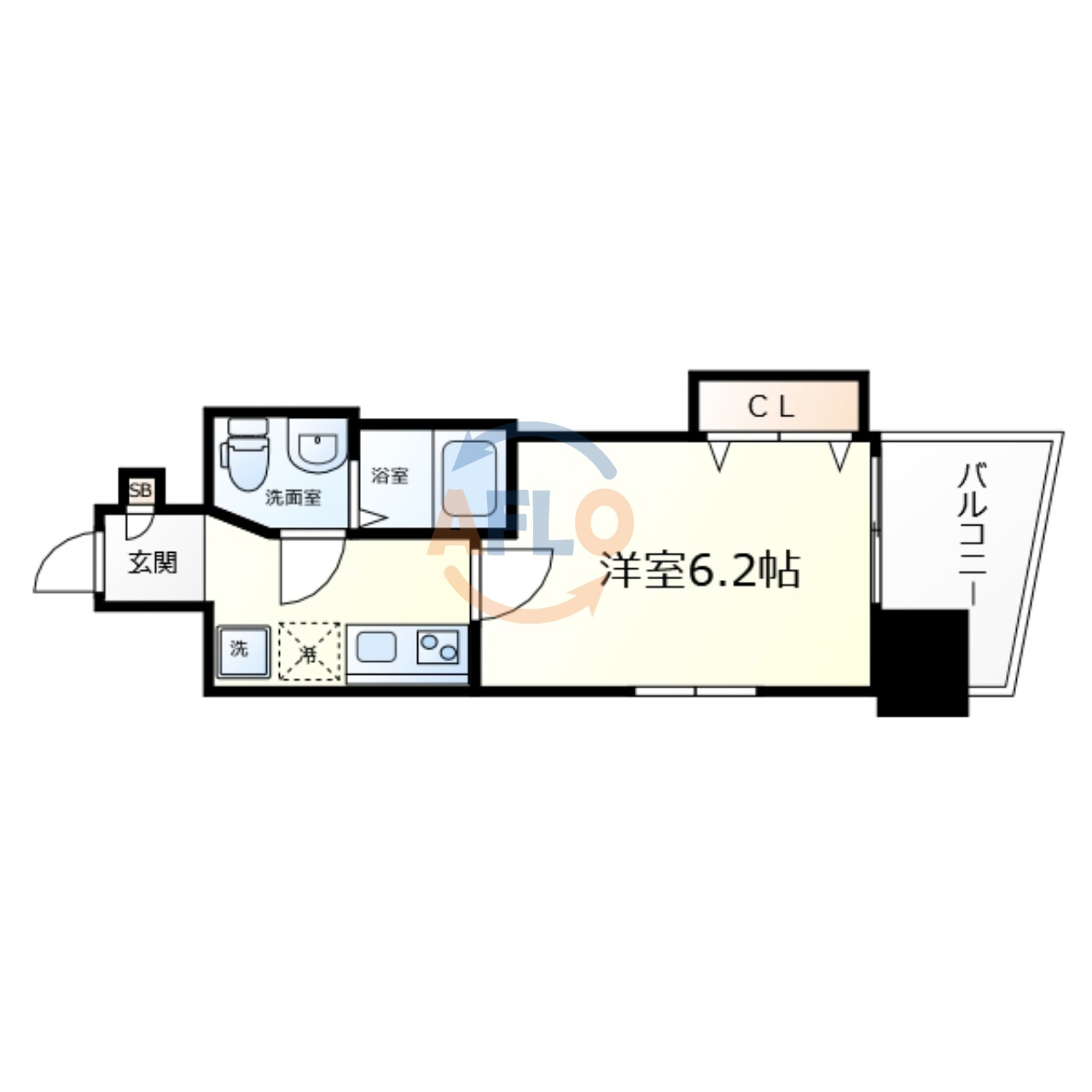 LUXE難波EASTの間取り|ＬＵＸＥ難波ＥＡＳＴ　間取り