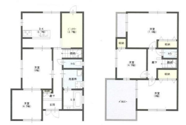和歌山市布施屋　中古戸建の間取り