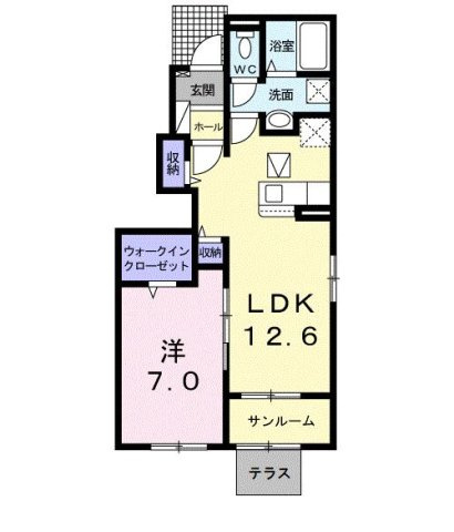 カーサはなの間取り
