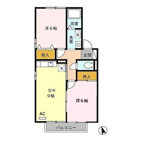 【間取り】 | セジュール南　A