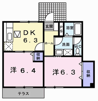 【間取り】 | プリムヴェールⅡ