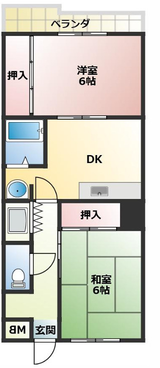 コーポサンルーツⅡの間取り