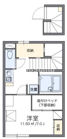 レオパレスクレスト御影の間取り