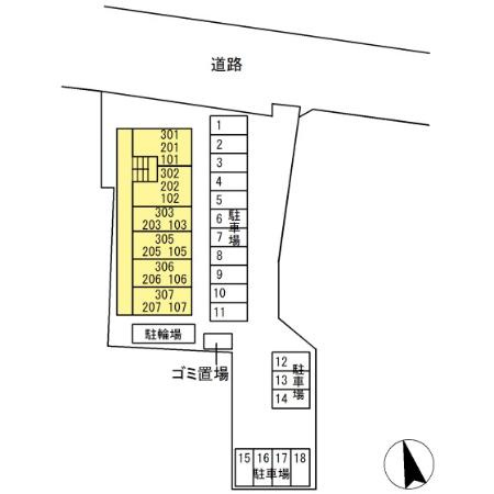 ボナール壱番館の区画図