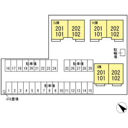 メイプルヒル　I棟の区画図