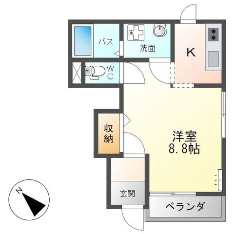 ヴィレッジコンフォート(Ｖｉｌｌａｇｅ　Ｃｏｍｆｏｒｔ）の間取り