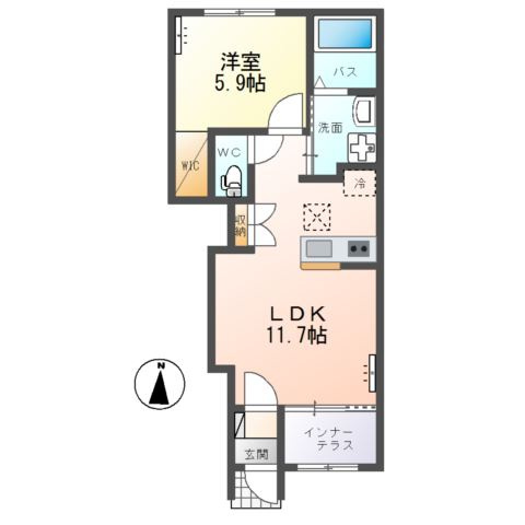 仮）水戸市堀町新築アパートの間取り