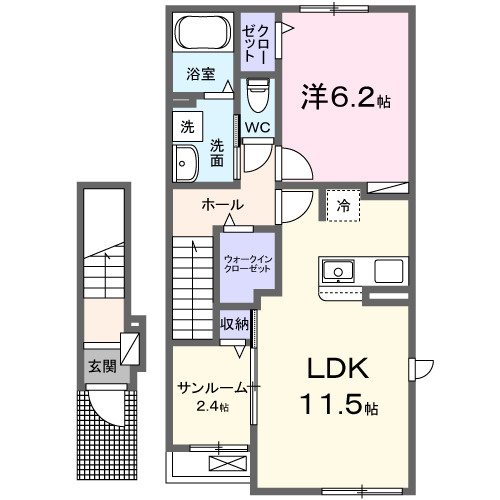 シャトンＡの間取り