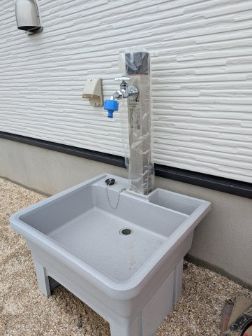 水戸市平須町　16期の内装|お外での水遊びや、汚れたものを洗うのにも大変便利な立水栓付き♪