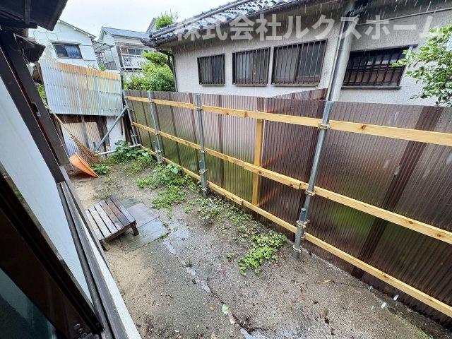 三島　長屋住宅のバルコニー