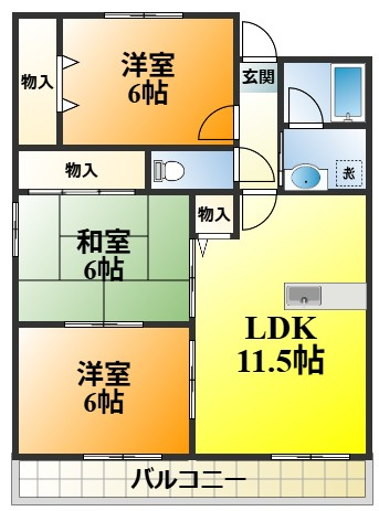 サンクレスト岸和田の間取り