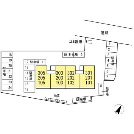 プレザント・ハイツの区画図