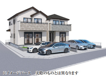 藤沢市亀井野１丁目　新築戸建　全２棟A号棟の外観パース