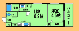 【間取り】 | シャトーライフ相模原Ⅴ | 間取り図：反転タイプ