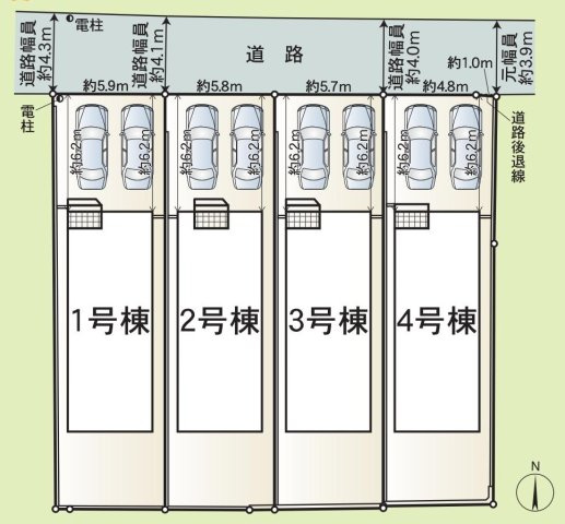 東海市加木屋町陀々法師14番102の一部『仲介手数料無料』新築一戸建て・建売の区画図
