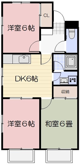 【間取り】 | メゾンニューライフB棟 