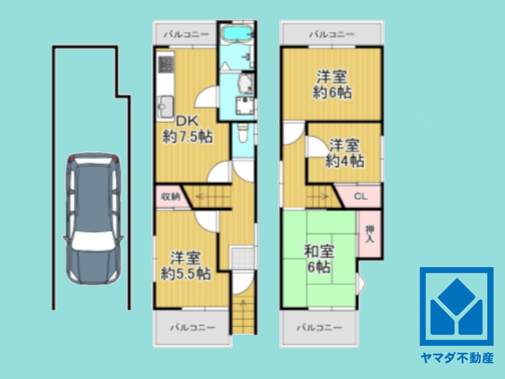 伏見区久我本町の間取り