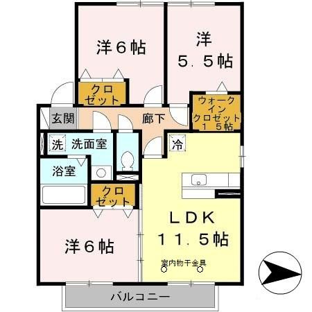 リヴェール コートの間取り
