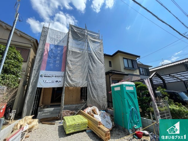 ★5(土)6(日)現地見学可能！★宇治市槇島町一ノ坪　限定1邸の外観|現在の進捗状況です！順調に作業進行中、完成が待ち遠しいです！詳細の間取り等、お気軽にお問い合わせください！