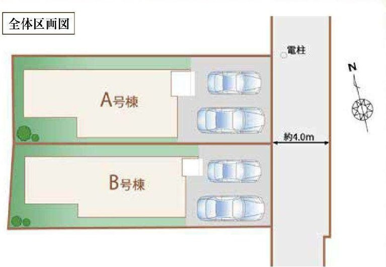 世田谷区北烏山4丁目　京王井の頭線　久我山駅　新築戸建の区画図