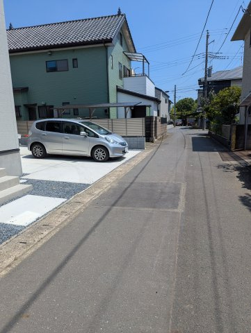 ひたちなか市東大島　1期の前面道路含む現地写真|前面道路含む現地写真です