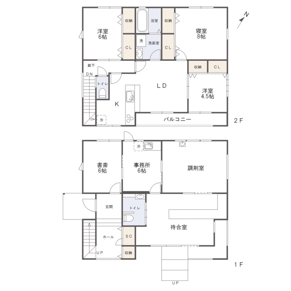 岡山市東区瀬戸町沖の一戸建ての間取り