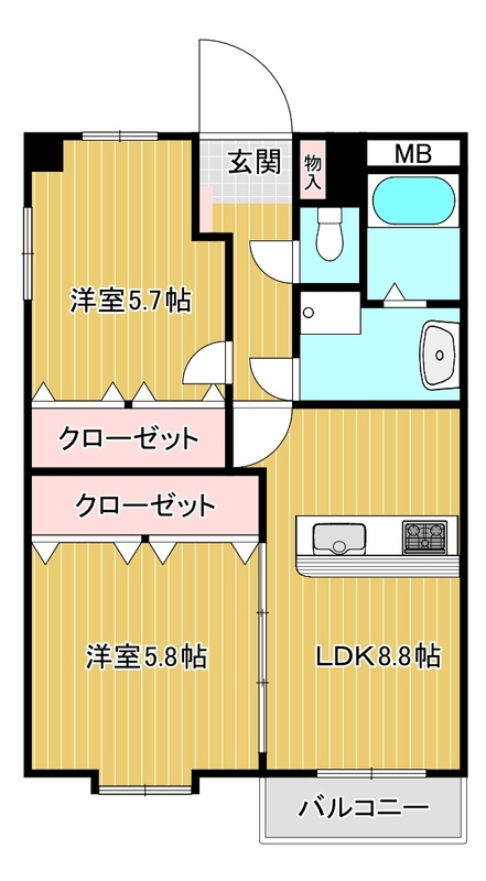 クレスト大善寺の間取り