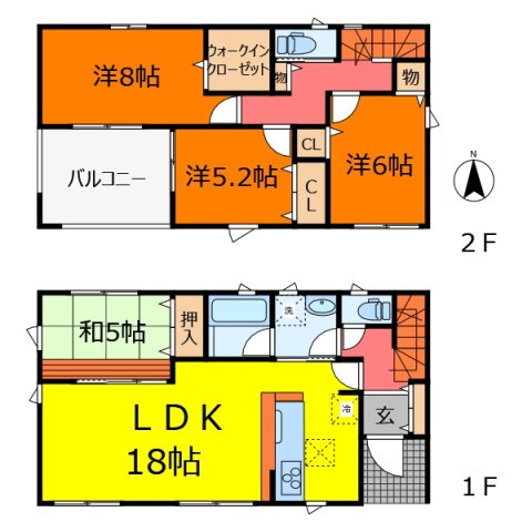 【間取り】 | クレイドルガーデン南アルプス市江原第2　1号棟 | 間取り